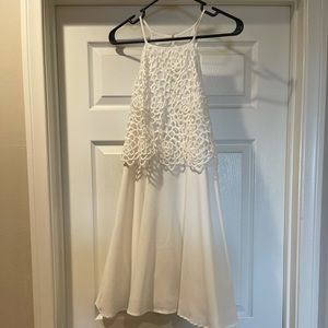 White backless dress